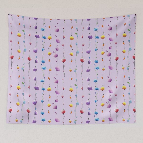Item preview, Floral LINE Patten Light Violet background designed and sold by VitSArt.