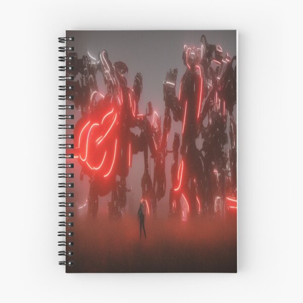 Item preview, Futuristic Neon Robots in Epic Sci‑Fi Landscape – Digital Art by FotoworldEdel designed and sold by FotoworldEdel.