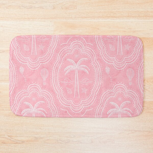 Item preview, Beachy Dreams - Rose Pink - Palm Trees & Seashells Pattern designed and sold by Ditsy & Stitch.