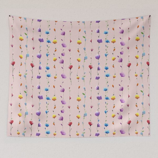 Item preview, Floral LINE Patten Pink background designed and sold by VitSArt.