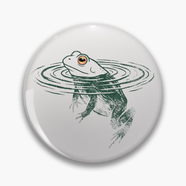 Item preview, Textured Impressionist Frog Art - Unique Stippled Pond Life Design designed and sold by ArthousePromos.