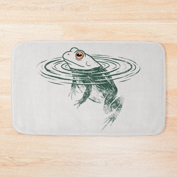 Item preview, Textured Impressionist Frog Art - Unique Stippled Pond Life Design designed and sold by ArthousePromos.