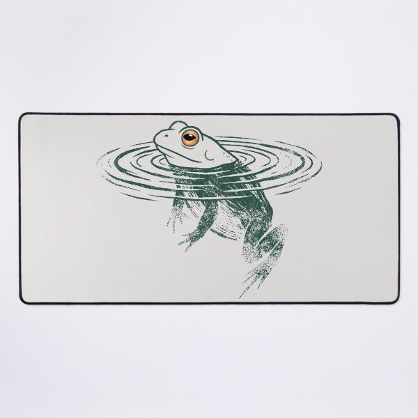 Item preview, Textured Impressionist Frog Art - Unique Stippled Pond Life Design designed and sold by ArthousePromos.