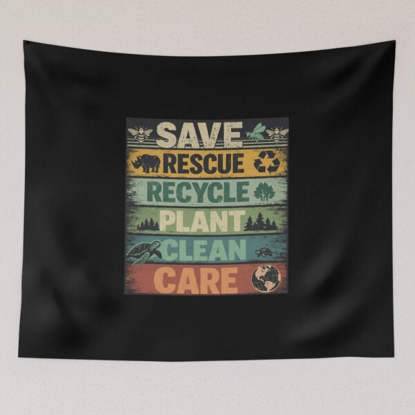 Item preview, Earth Day Save The Planet Save Rescue Recycle... designed and sold by Thread&Fable.