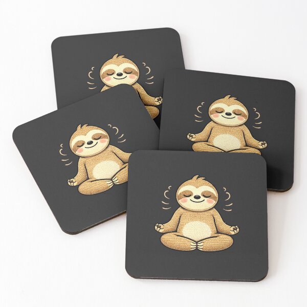Item preview, Cute Meditating Sloth – Kawaii Yoga Sloth Aesthetic designed and sold by ColorSplash123.