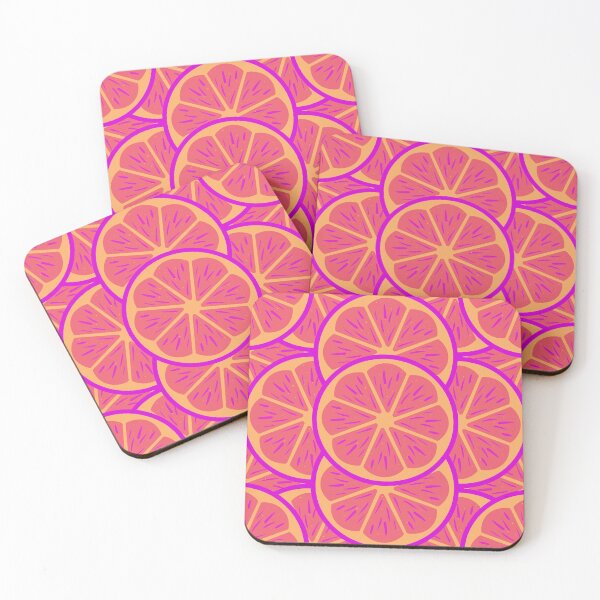 Item preview, Bright Pink Orange Citrus Seamless Pattern Design designed and sold by NadDot.