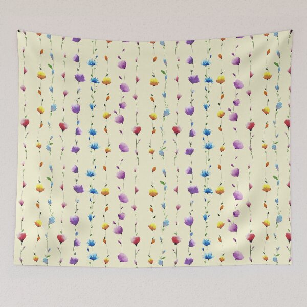 Item preview, Floral LINE Patten Yellow background designed and sold by VitSArt.