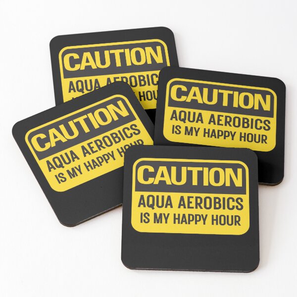 Item preview, Water Aqua Aerobics Is My Happy Hour Funny Quote designed and sold by SkeletonsDanger.