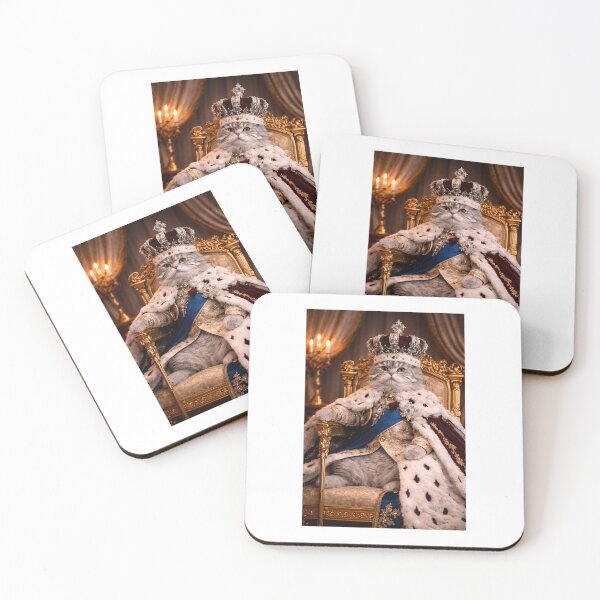 Item preview, Royal Cat King on Throne designed and sold by LovelyCatGalaxy.