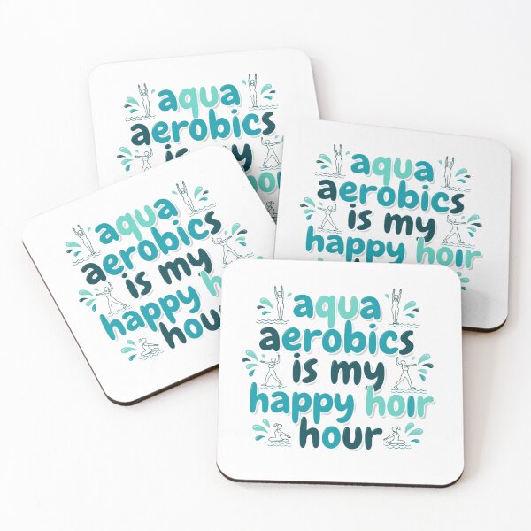 Item preview, Water Aqua Aerobics Is My Happy Hour Fitness Saying designed and sold by SkeletonsDanger.