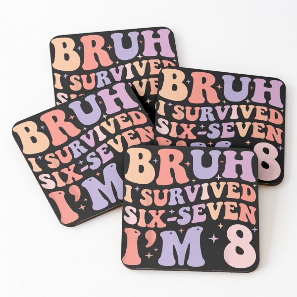 Item preview, Bruh I Survived Six Seven I'm 8 Funny Retro 8th Birthday designed and sold by KrystinaGiGi.