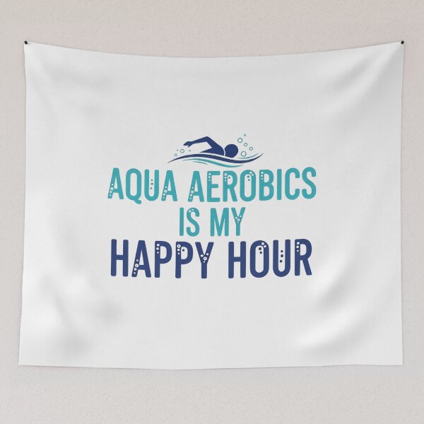 Item preview, Water Aqua Aerobics Is My Happy Hour Pool Funny words designed and sold by SkeletonsDanger.