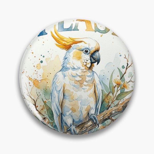 Item preview, HQ Wild Kimberley Cockatoo Watercolor Art designed and sold by ABArtByAlexST.