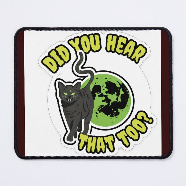 Item preview, Did You Hear That Black Cat Halloween Sticker Spooky Cat Meme Cute Gothic Aesthetic designed and sold by sumodesign.