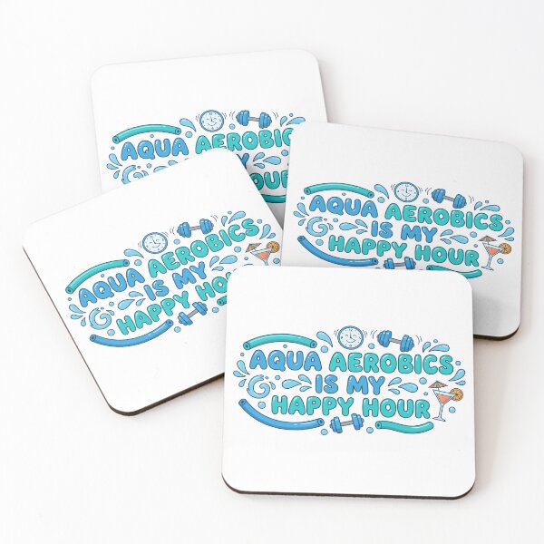 Item preview, Water Aqua Aerobics Is My Happy Hour Funny Saying designed and sold by SkeletonsDanger.