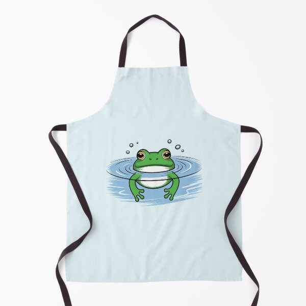 Item preview, Cute "Kawaii" Frog & Bubbles Design - Friendly Front-Facing Frog Art designed and sold by ArthousePromos.