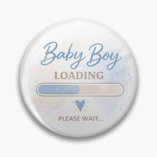 Item preview, Baby Boy Loading Cute Baby Shower Design – Blue Watercolor Pregnancy Gift designed and sold by SaraMagicStudio.