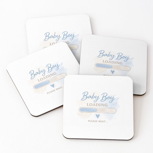 Item preview, Baby Boy Loading Cute Baby Shower Design – Blue Watercolor Pregnancy Gift designed and sold by SaraMagicStudio.