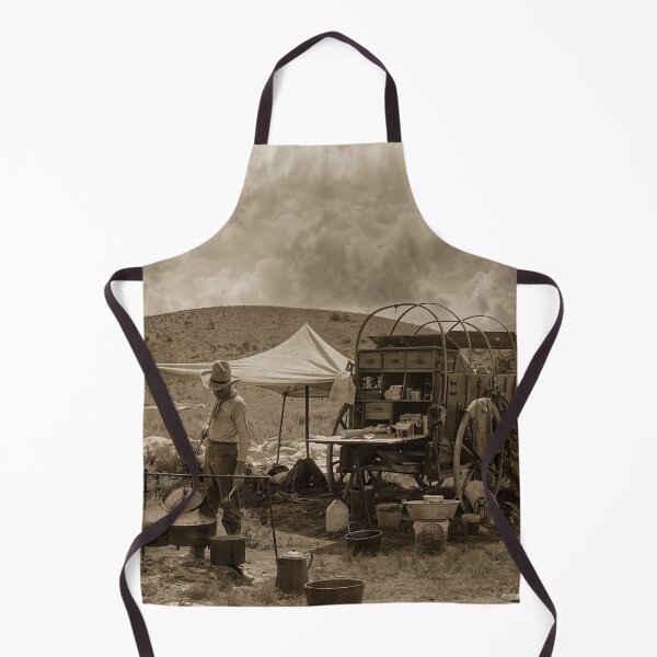 Item preview, Vintage Texas Cowboy Camp 1907 Sepia Western Photograph designed and sold by TheSoulOfArt.