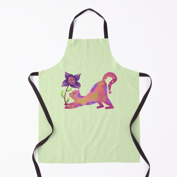 Item preview, Magical Pink Cat with Question Mark Tail Folk Art designed and sold by FaliushART.