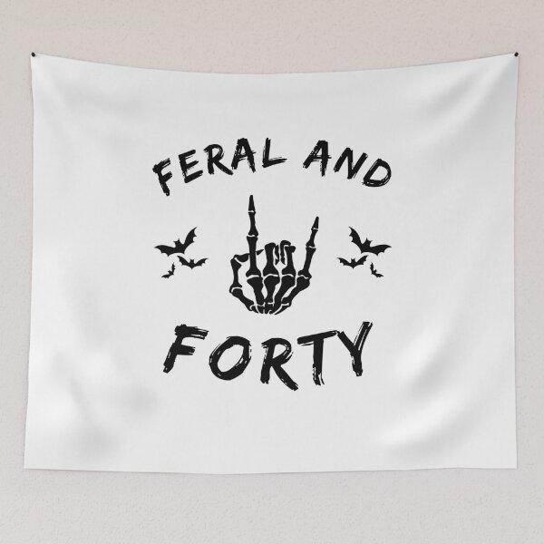 Item preview, Feral and Forty Skeleton Hand Rock Roll 40th designed and sold by snowry.