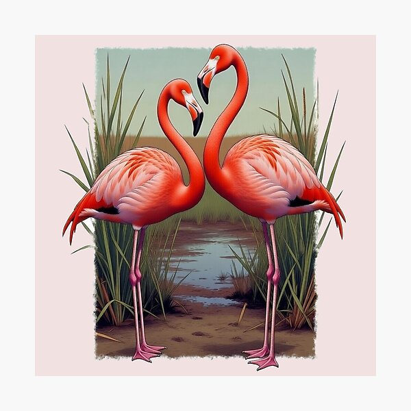 Item preview, Elegant Flamingos in Florida Wetlands designed and sold by lbgearhart.