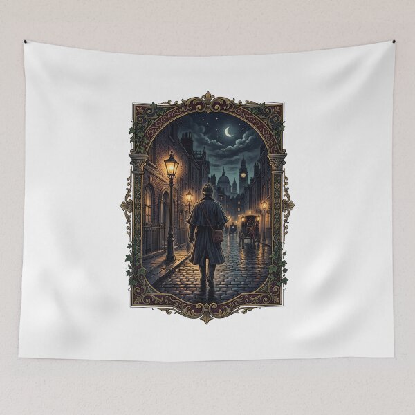 Item preview, Vintage Ornate Frame Sherlock Holmes Victorian London designed and sold by Fenay Designs.