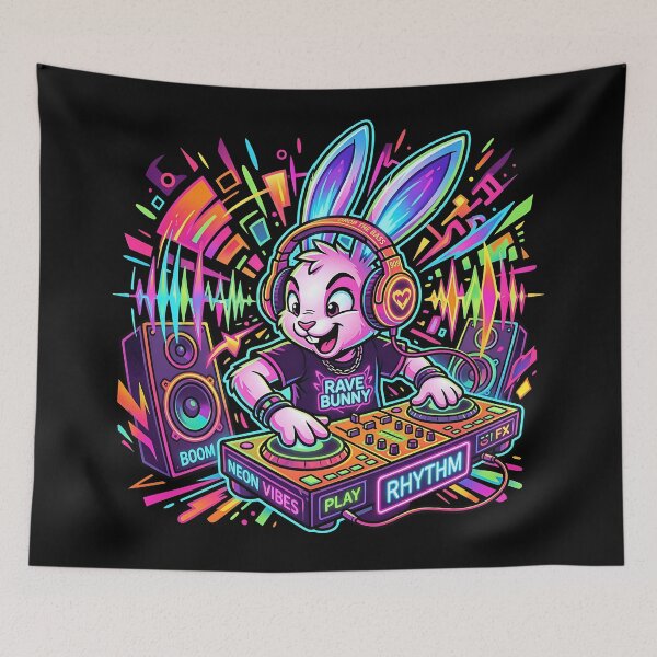 Item preview, Neon Bunny DJ – Festival Beat Machine 2 designed and sold by RH Design Lab.