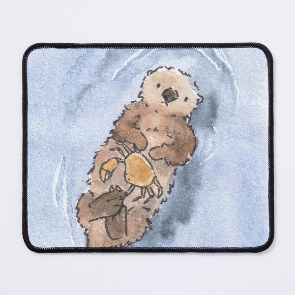 Item preview, Cute Otter Watercolour Illustration designed and sold by Amy Tuff.