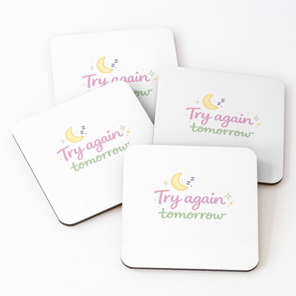 Item preview, Try Again Tomorrow Pastel Motivational Design designed and sold by Hoffmann-Shop.