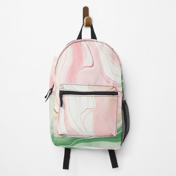 Item preview, Marble Abstract Art Pink and Green Cushion Cover designed and sold by 21 Tulips.