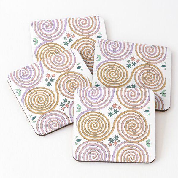 Item preview, vibrant circle  doodle art waves pattern designed and sold by  Mudikeys.