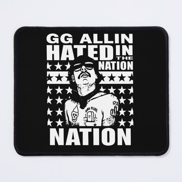 Item preview, GG Allin Hated In The Nation Black White Punk Poster designed and sold by Cat-butt-shirts.