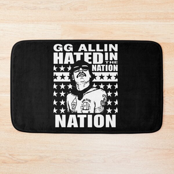Item preview, GG Allin Hated In The Nation Black White Punk Poster designed and sold by Cat-butt-shirts.