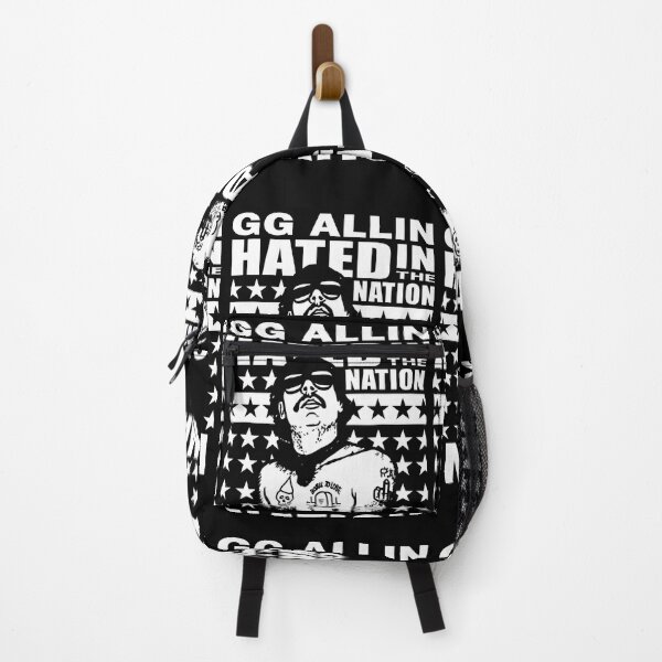 Item preview, GG Allin Hated In The Nation Black White Punk Poster designed and sold by Cat-butt-shirts.
