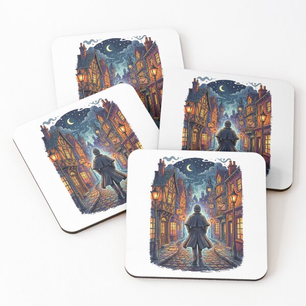 Item preview, Colorful London Night Sherlock Holmes Detective Mystery Art designed and sold by Fenay Designs.