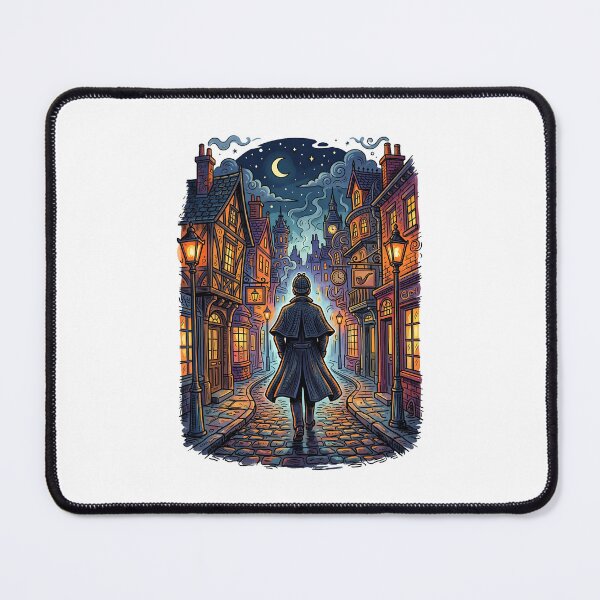 Item preview, Colorful London Night Sherlock Holmes Detective Mystery Art designed and sold by Fenay Designs.