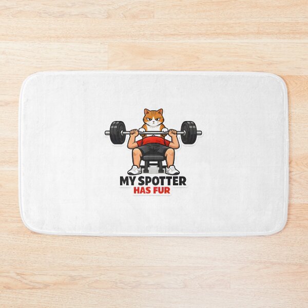 Item preview, My Spotter Has Fur Funny Cat Gym Shirt | Veterinary Fitness Humor Design designed and sold by Bettybee00.