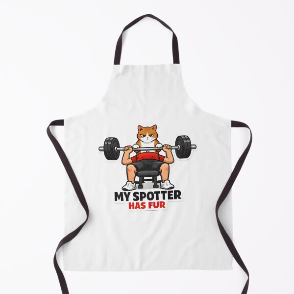 Item preview, My Spotter Has Fur Funny Cat Gym Shirt | Veterinary Fitness Humor Design designed and sold by Bettybee00.