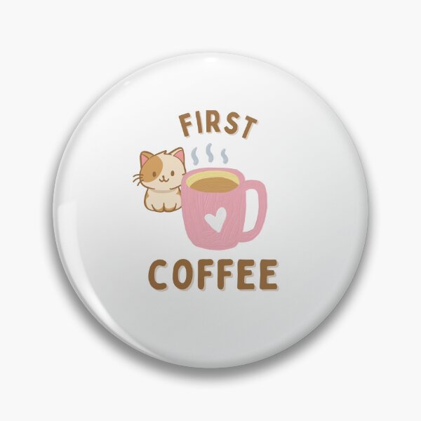 Item preview, First Coffee Then Cats – Cute Cat Coffee Lover Funny Design designed and sold by gluxdesing.
