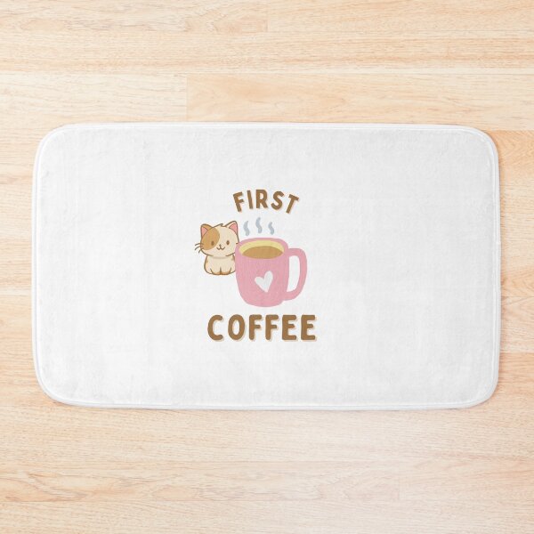 Item preview, First Coffee Then Cats – Cute Cat Coffee Lover Funny Design designed and sold by gluxdesing.