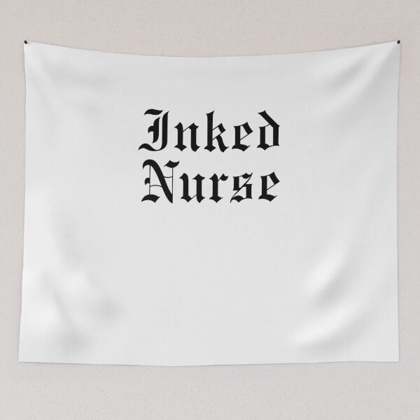 Item preview, Inked Nurse Tattooed RN Blackletter Font Design designed and sold by snowry.