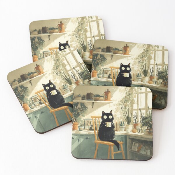 Item preview, Café matutino del gato negro designed and sold by Erika Kaisersot.