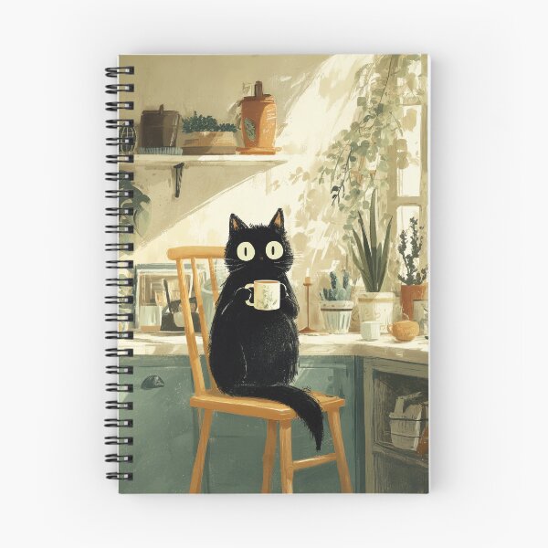 Item preview, Black Cat Morning Coffee designed and sold by Erika Kaisersot.