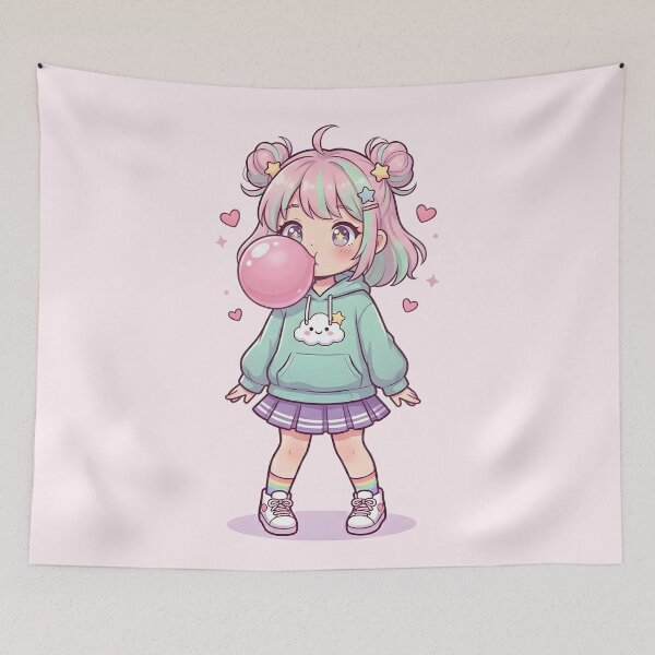 Item preview, Kawaii Girl Bubblegum Pastel designed and sold by LMDIGITAL6.