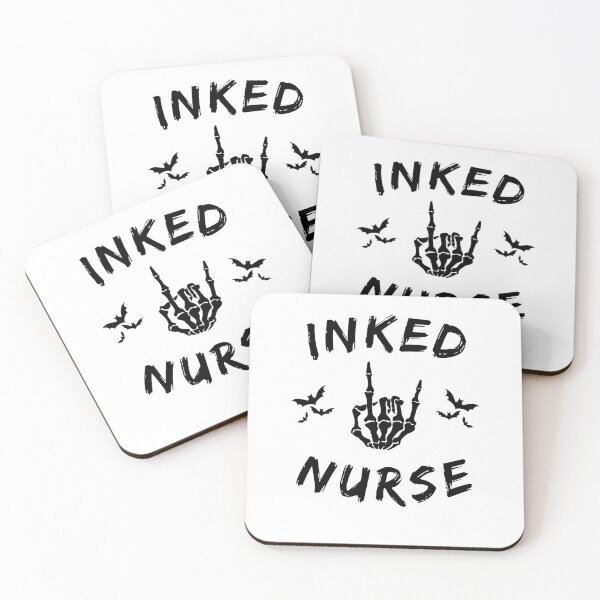 Item preview, Inked Nurse Skeleton Hand Bats Halloween designed and sold by snowry.