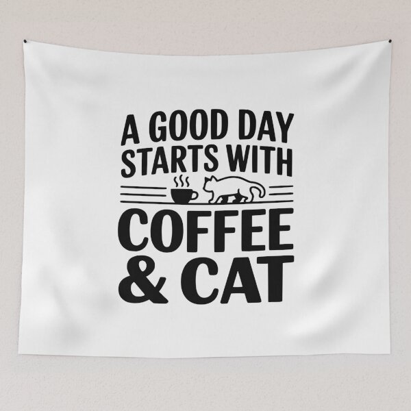 Item preview, A Good Day Starts with Coffee & Cat designed and sold by Frank Ring.