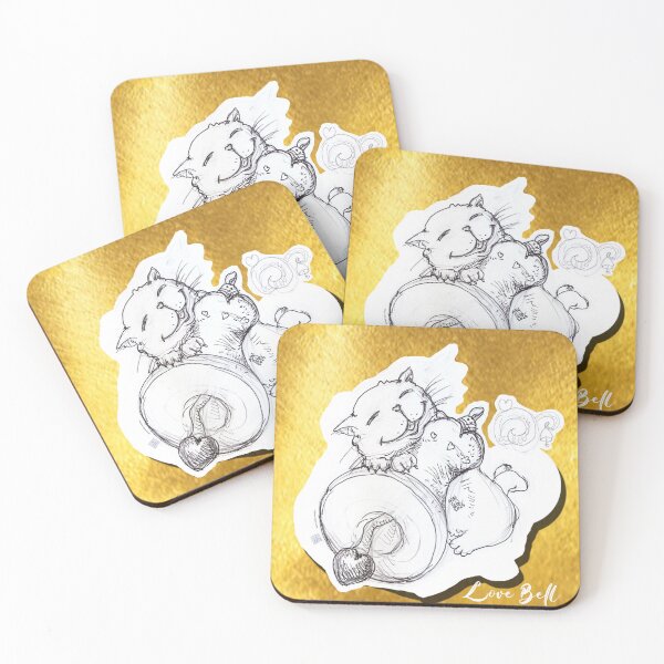 Item preview, Cat With Heart Bell Clapper (Original Drawing by ACCI) designed and sold by VanyssaGraphics.