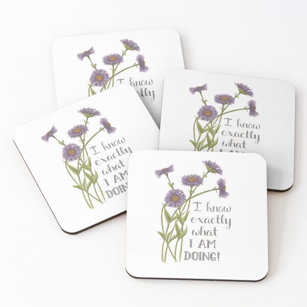 Item preview, I Know Exactly What I am Doing Purple Flowers designed and sold by NaughtyFlorals.