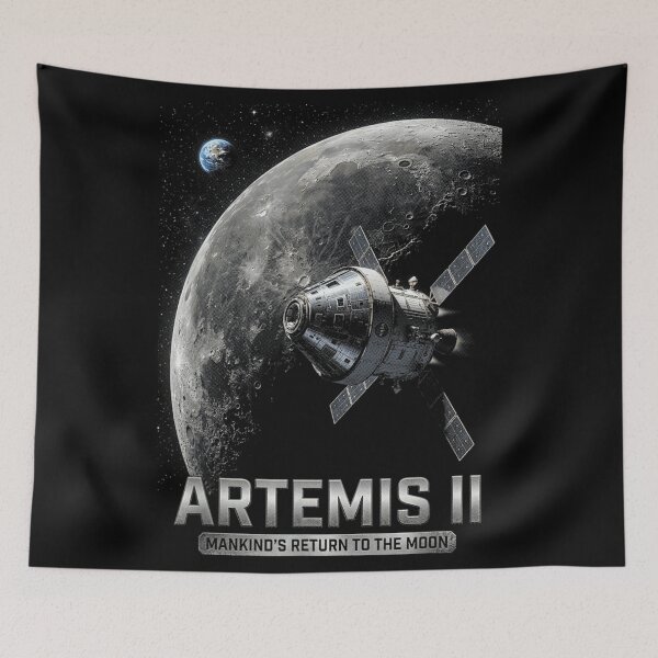 Item preview, Artemis II Orion Spacecraft Lunar Orbit Mankind Return To The Moon designed and sold by ObukiLantara.